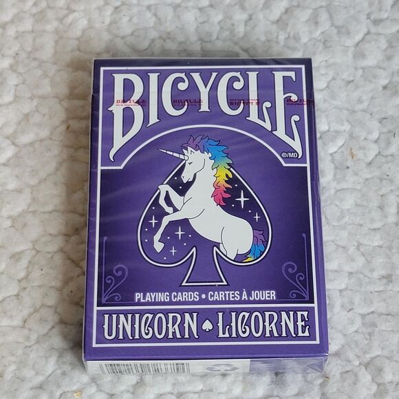 Bicycle UNICORN Purple Licorne Playing Cards - NEW/SEALED Made in the USA 2018 - Picture 1 of 3
